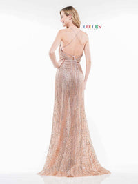 Colors Dress - Lace-up Back Evening Dress
