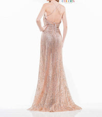 Colors Dress - Lace-up Back Evening Dress