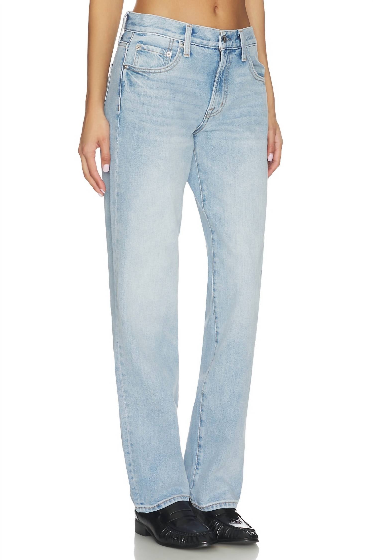 PISTOLA Issa Mid Relax Straight Jeans in roadtrip - women's jeans - alternate view