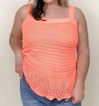 Davi & Dani - Knit Peplum Tank Top