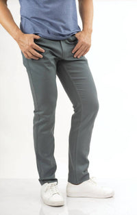 JACHS NEW YORK Straight Fit 5 Pocket Summer Commuter Pants in grey - men's pants