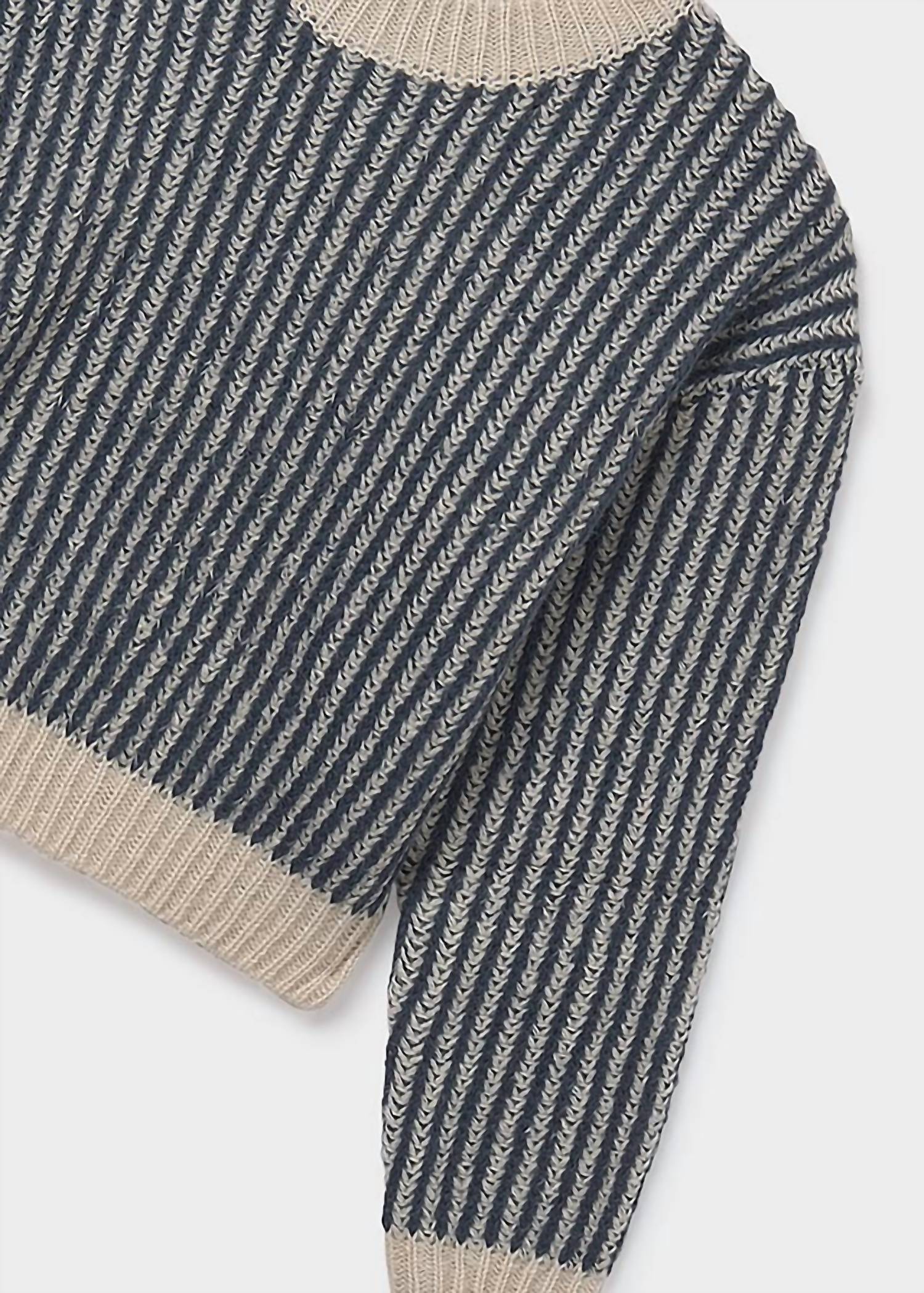 Mayoral - Boys Microstripe Crew Neck Sweater