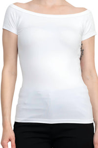 Alberto Makali - Off The Shoulder Solid Spandex Top