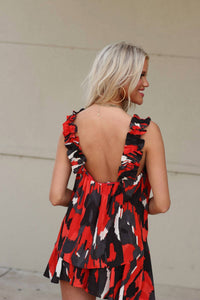 Adrienne - Zoey Black & Red Tank