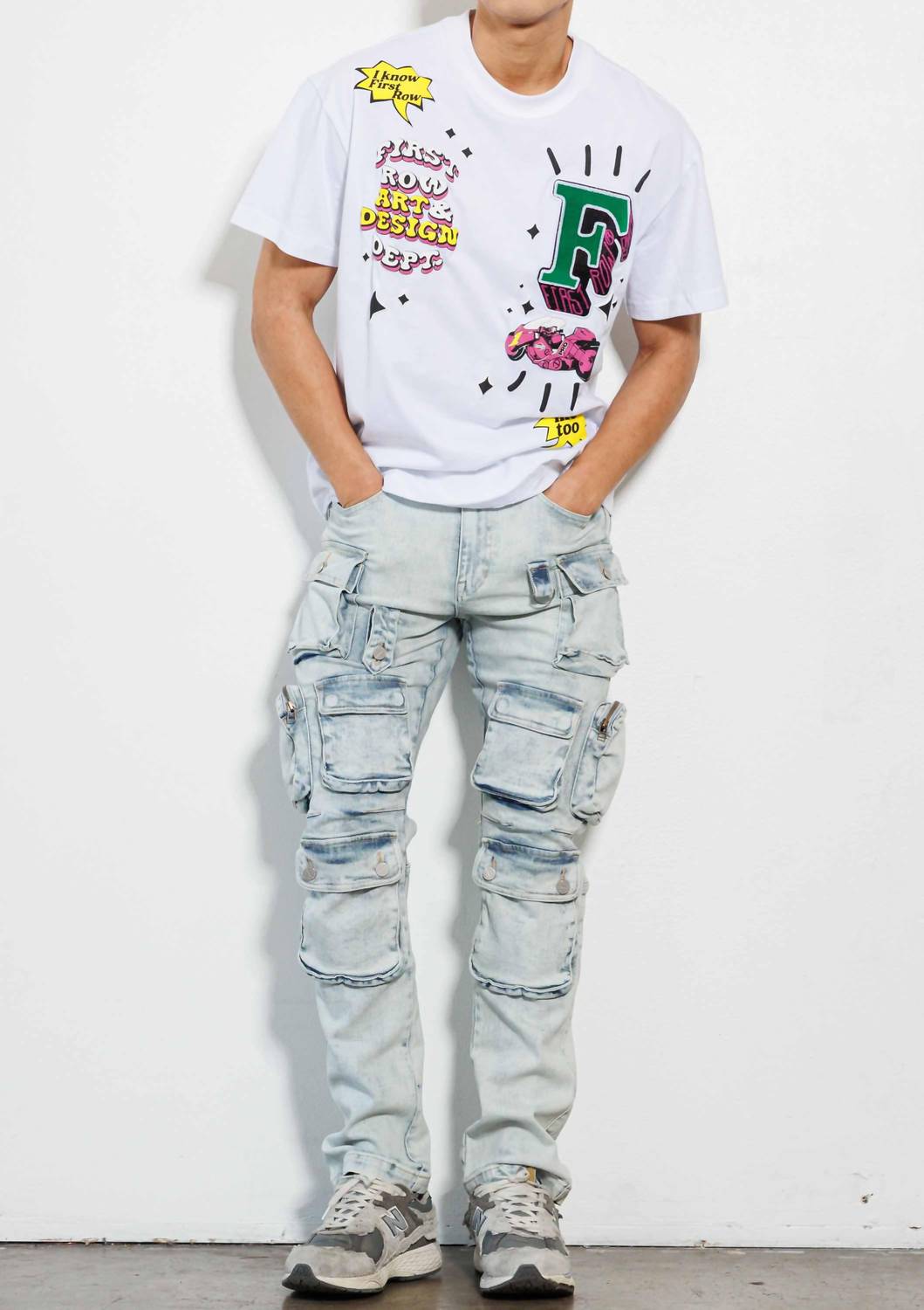 First Row - Cargo Denim Jeans