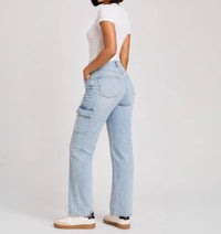 Vervet By Flying Monkey - Women's Vintage High Rise Cargo Jeans