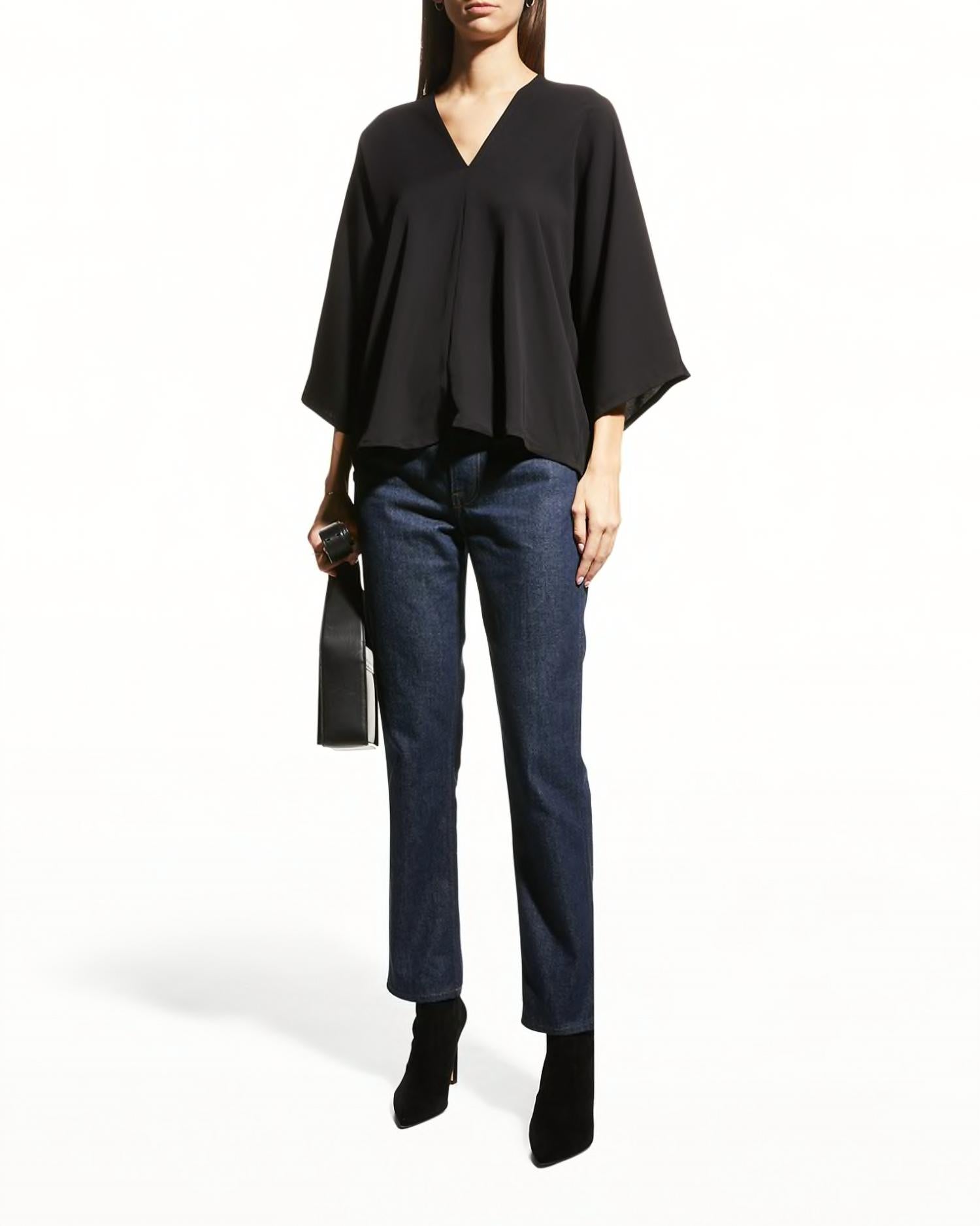 Nzt By Nic+Zoe - Matt Satin V-Neck Blouse