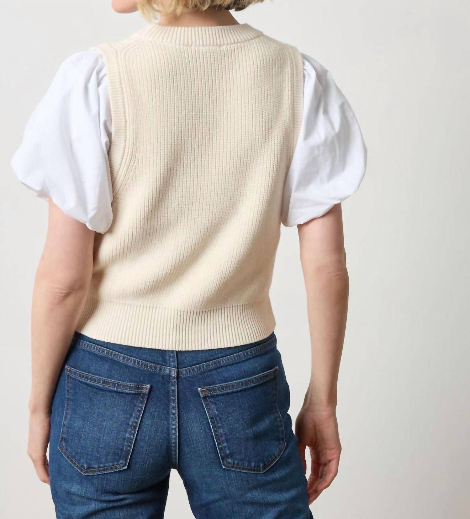 Lilla P - Mixed Media Pullover Sweater