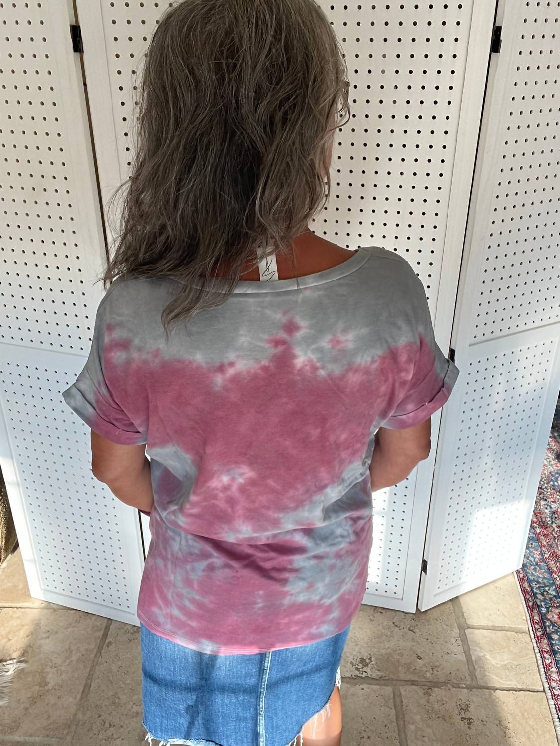 Sew In Love - Tie Dye Tee With Pocket Shirt