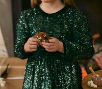 Abel & Lula - Girl's Sequin Velvet Dress