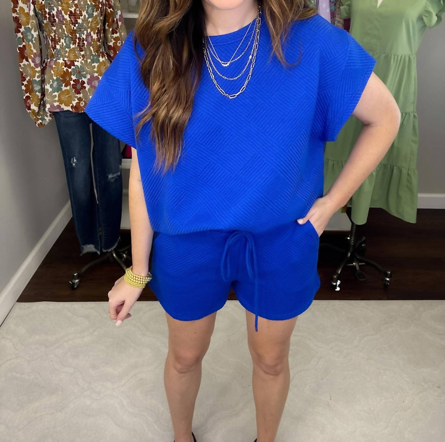 See And Be Seen - Call My Jet Textured Shorts