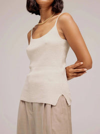 Mijeong Park - Thin Ribbed Sleeveless Knit Top
