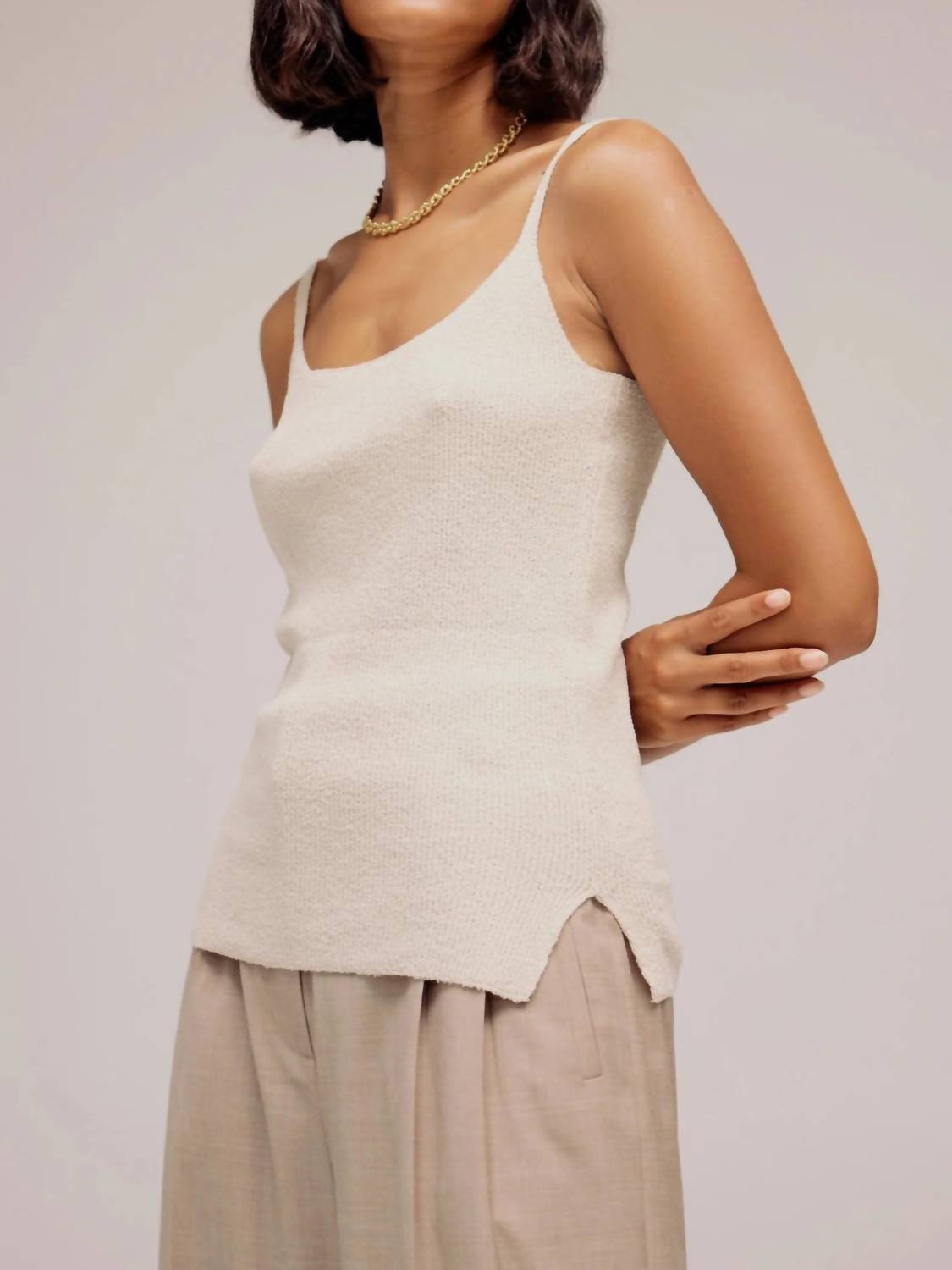 Mijeong Park - Thin Ribbed Sleeveless Knit Top