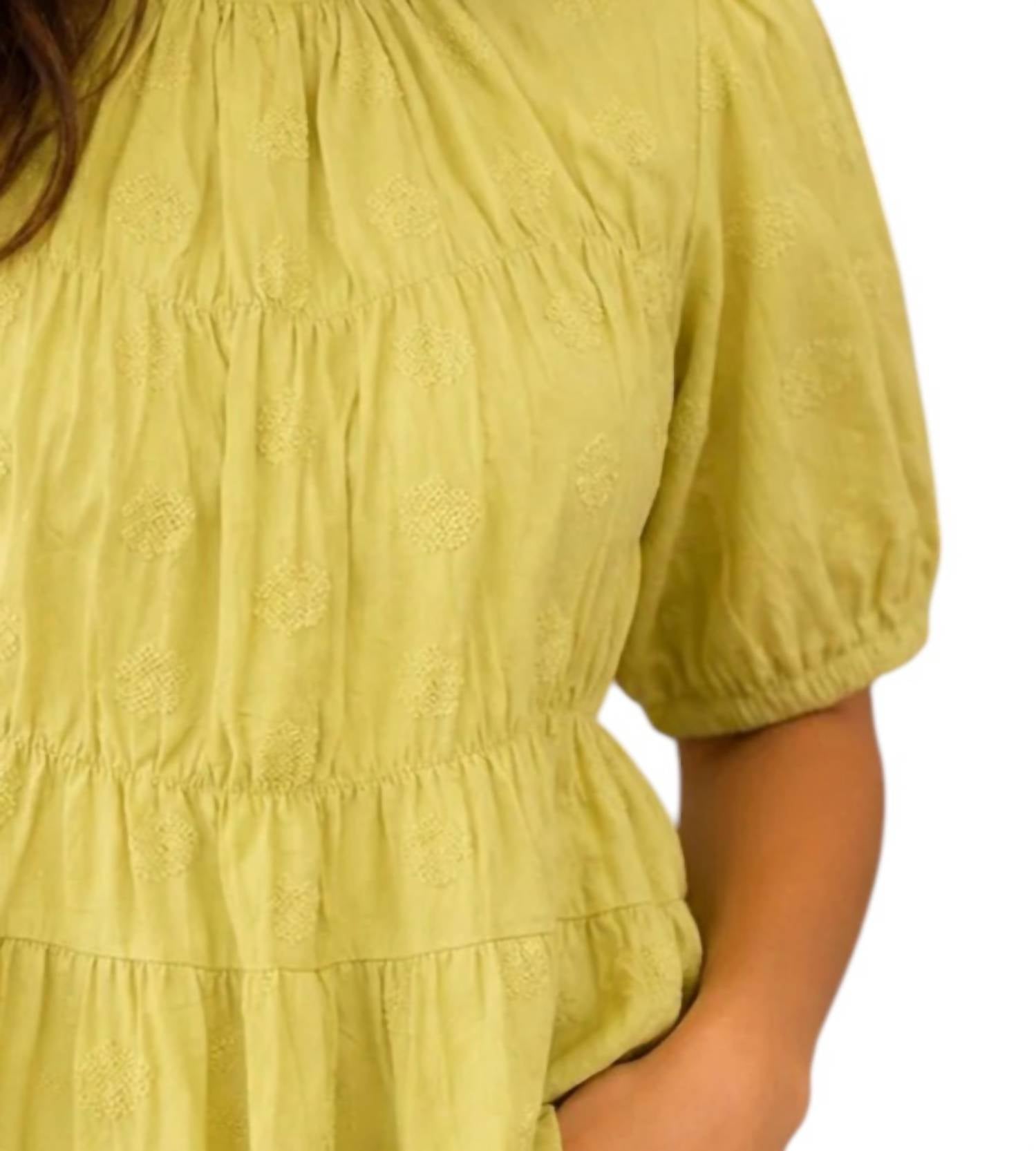 Listicle - Embroidered Rose Peplum Blouse