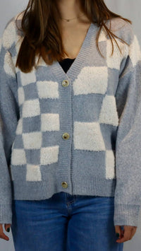 Adora - Silver Square Cardigan