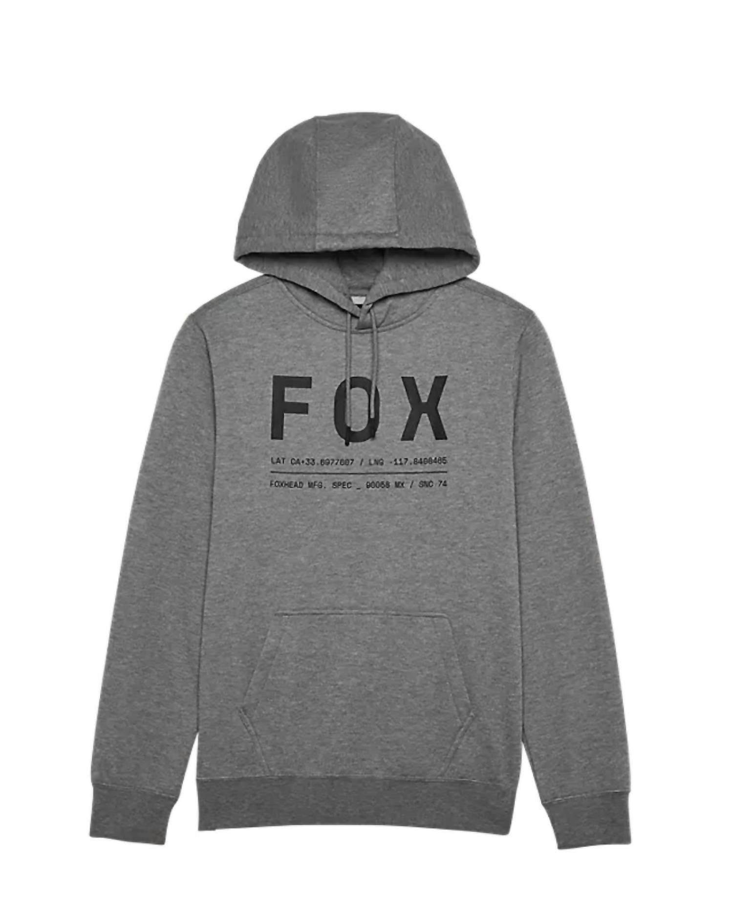 Fox Racing Men's Non Stop Hoodie in heather graphite grey - men's shirt
