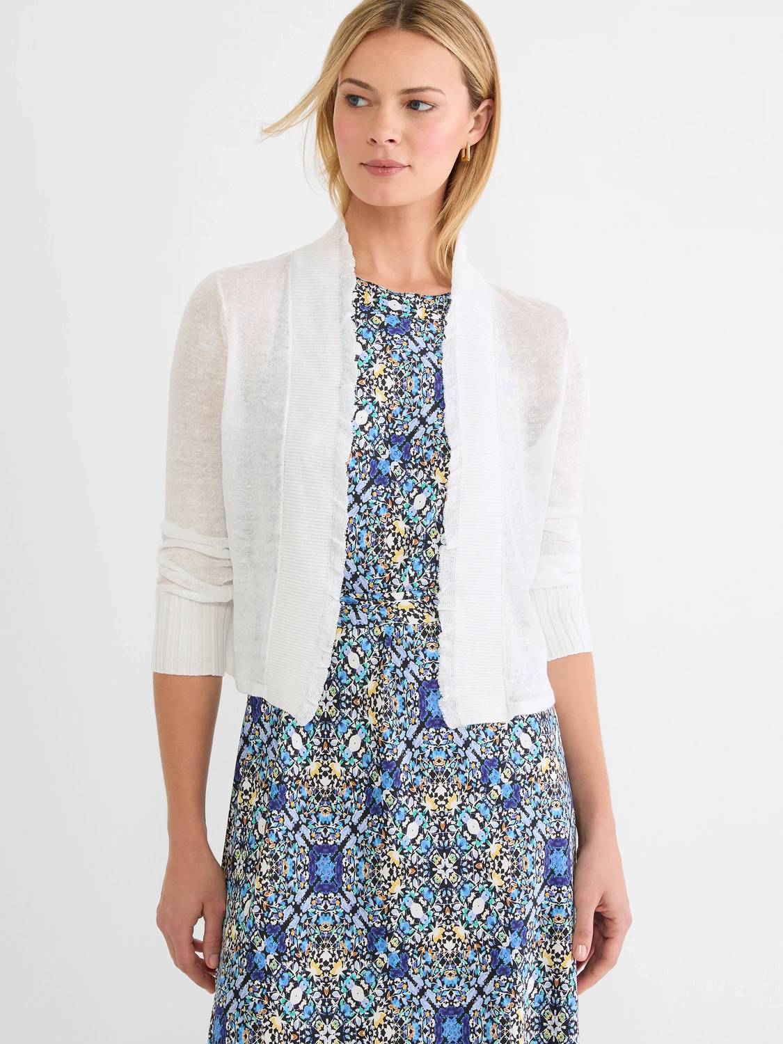 Nic + Zoe - Ruffle Featherknit Cardigan