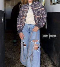 Rowdy Crowd Dolly Shine Jacket in blue - women's jacket - alternate view