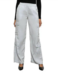 Sanctuary Soft Cargo Pants in pearl blue - women's pants - detail view