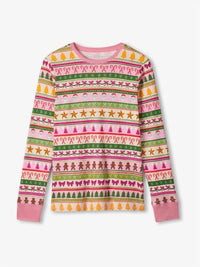 Hatley - Girl's Fun Fair Isle Christmas Rib Cotton Pajama Set