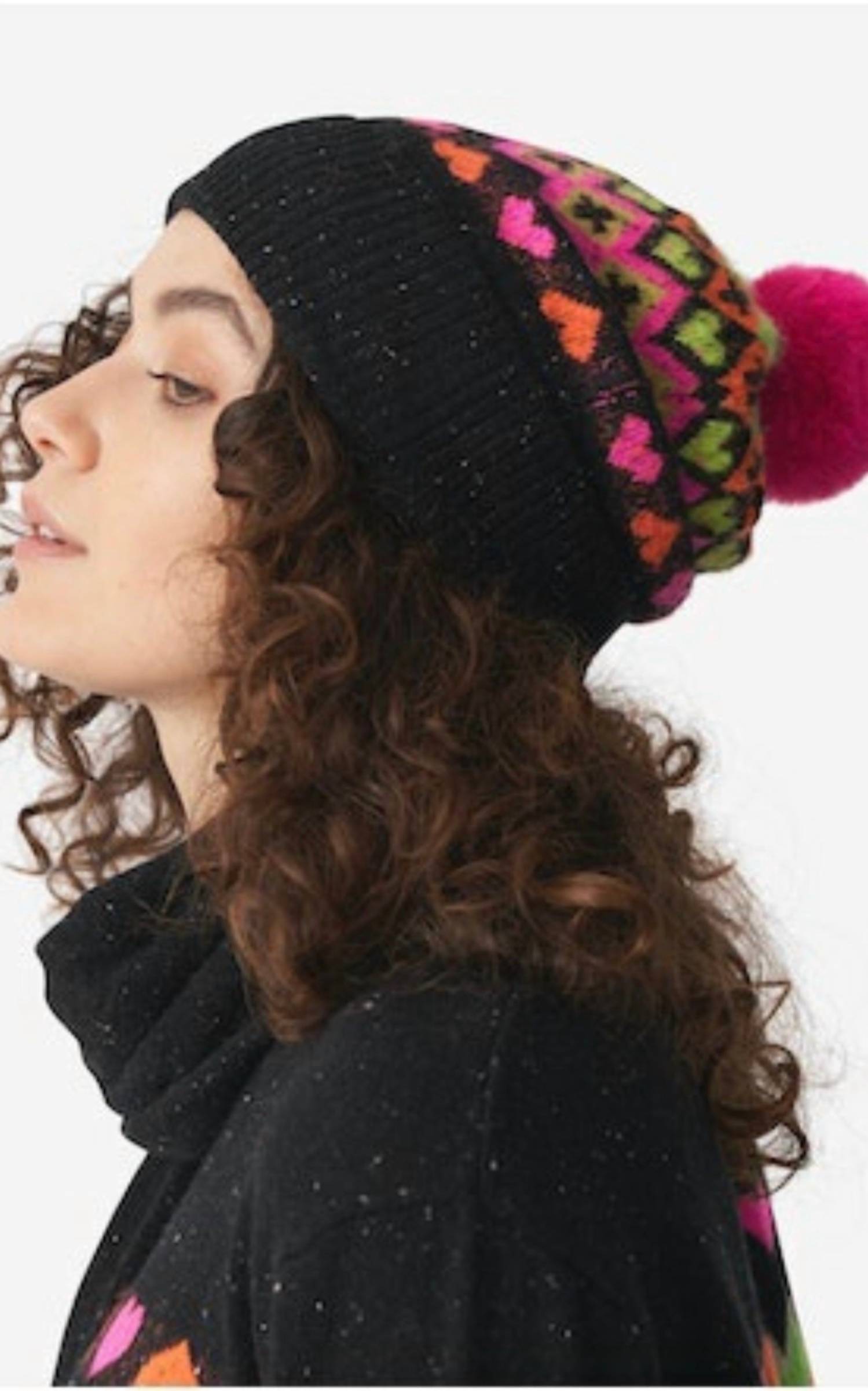 Brodie Cashmere - Women's Fairisle Pom Hat
