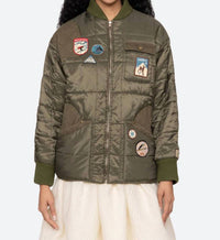 Sea - Eira Quilted Patched Puffer Jacket