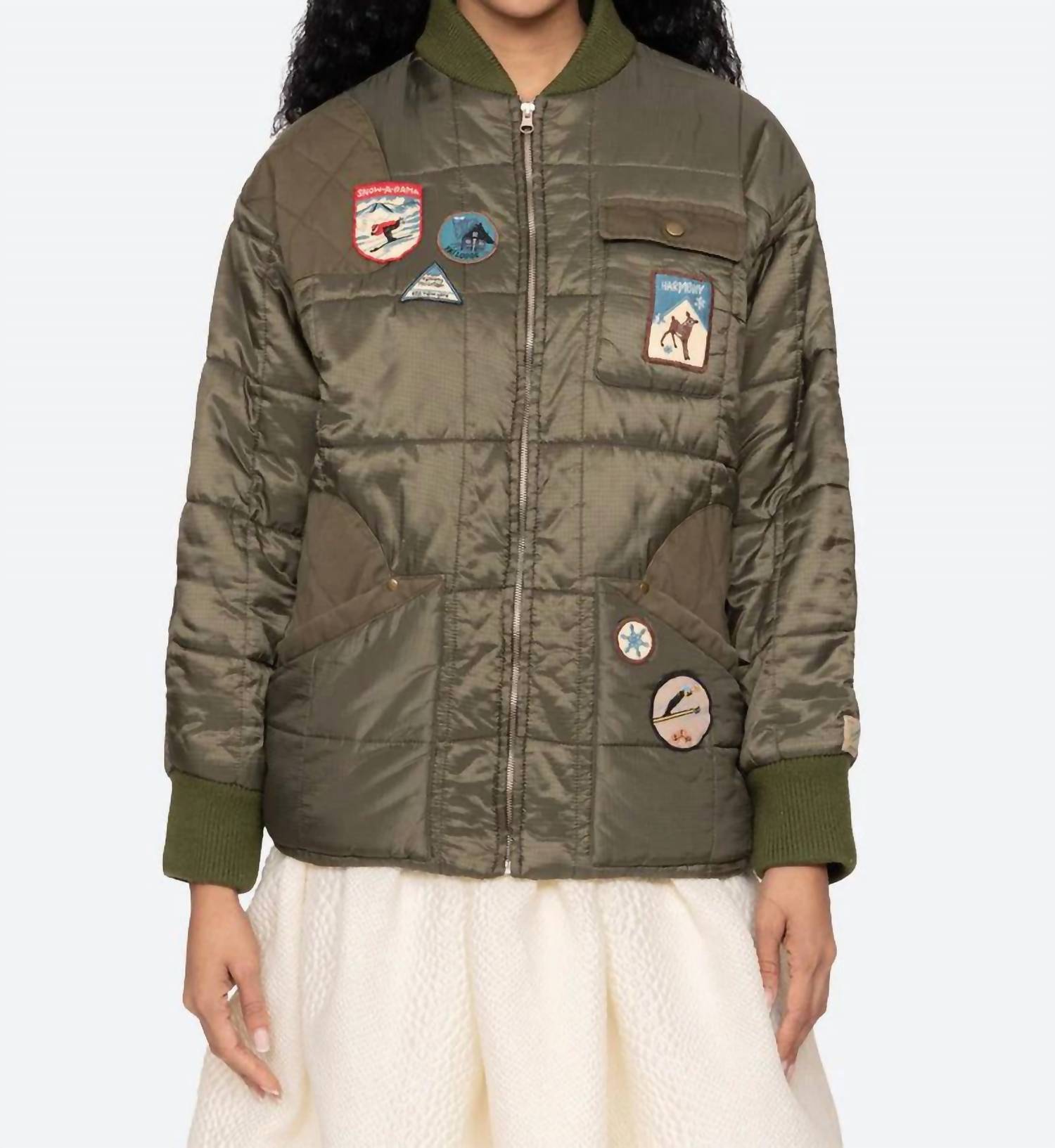 Sea - Eira Quilted Patched Puffer Jacket