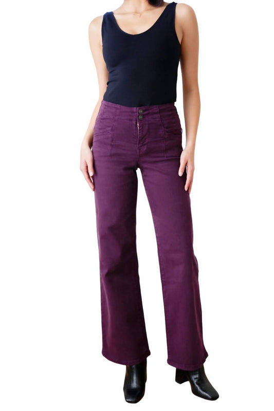 Mica Denim - Petunia High Rise Wide Leg Jeans
