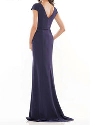 Colors Dress - Cap Sleeve Beaded Illusion Gown