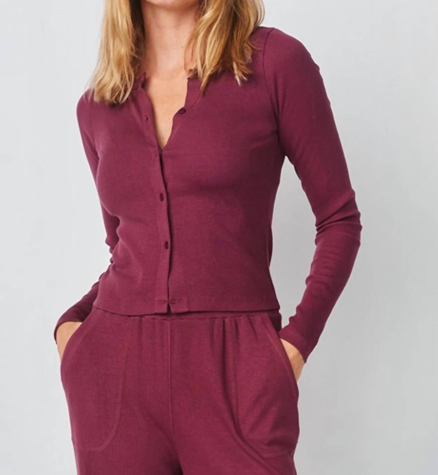 Sundry - Long Sleeve Button Down Top