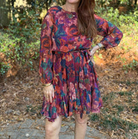Meet Me In Santorini - Chiffon Long Sleeve Dress