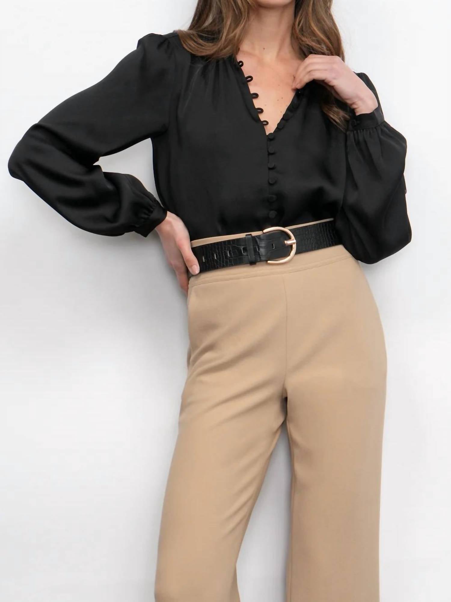 Greylin - Aryanna Button Front Blouse