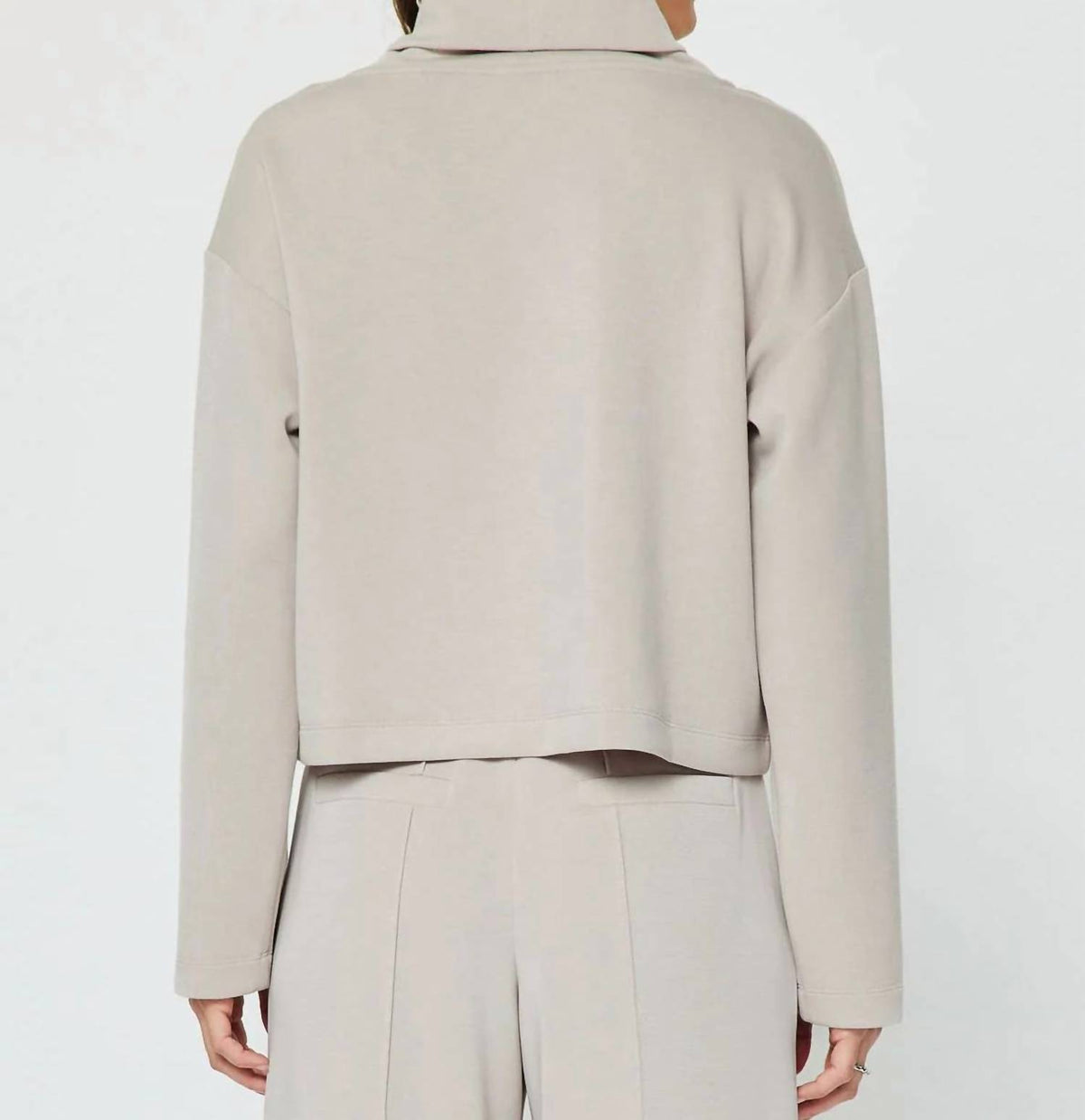 Current Air - Cowl Neck Pullover Sweatshirt And Wide Leg Pants Set