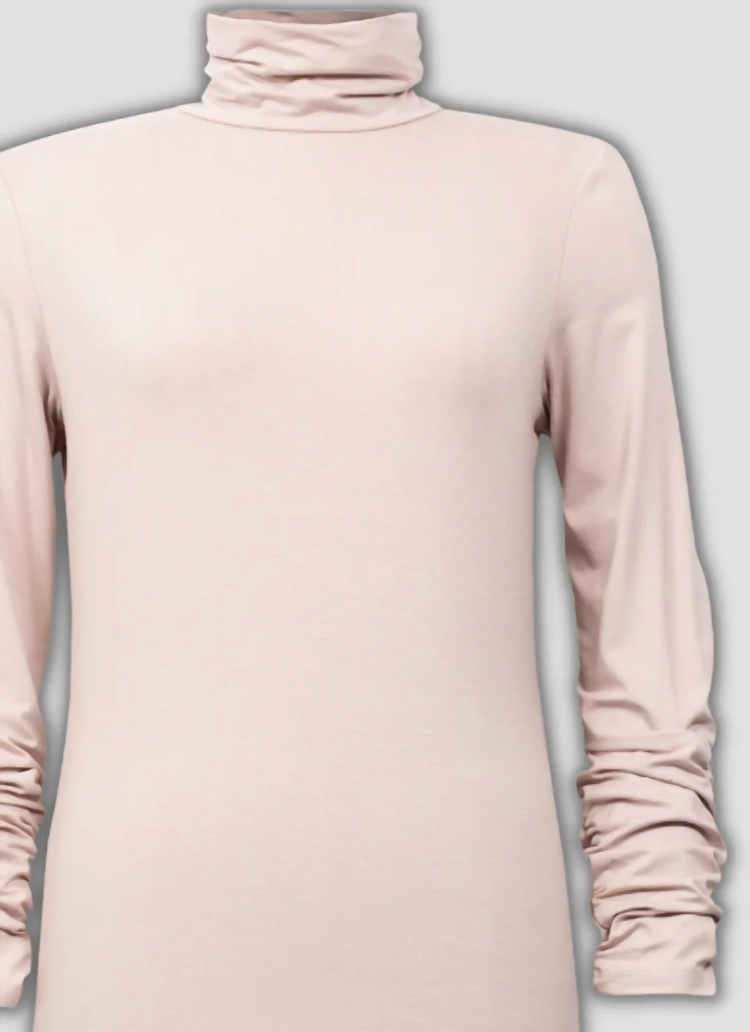 Joseph Ribkoff - Women's Turtleneck Top With Rouching At Sleeve