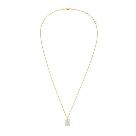 Diana M Jewels - Lab-grown Cushion 8.00 Ct Diamond Pendant Necklace On Solid Bail