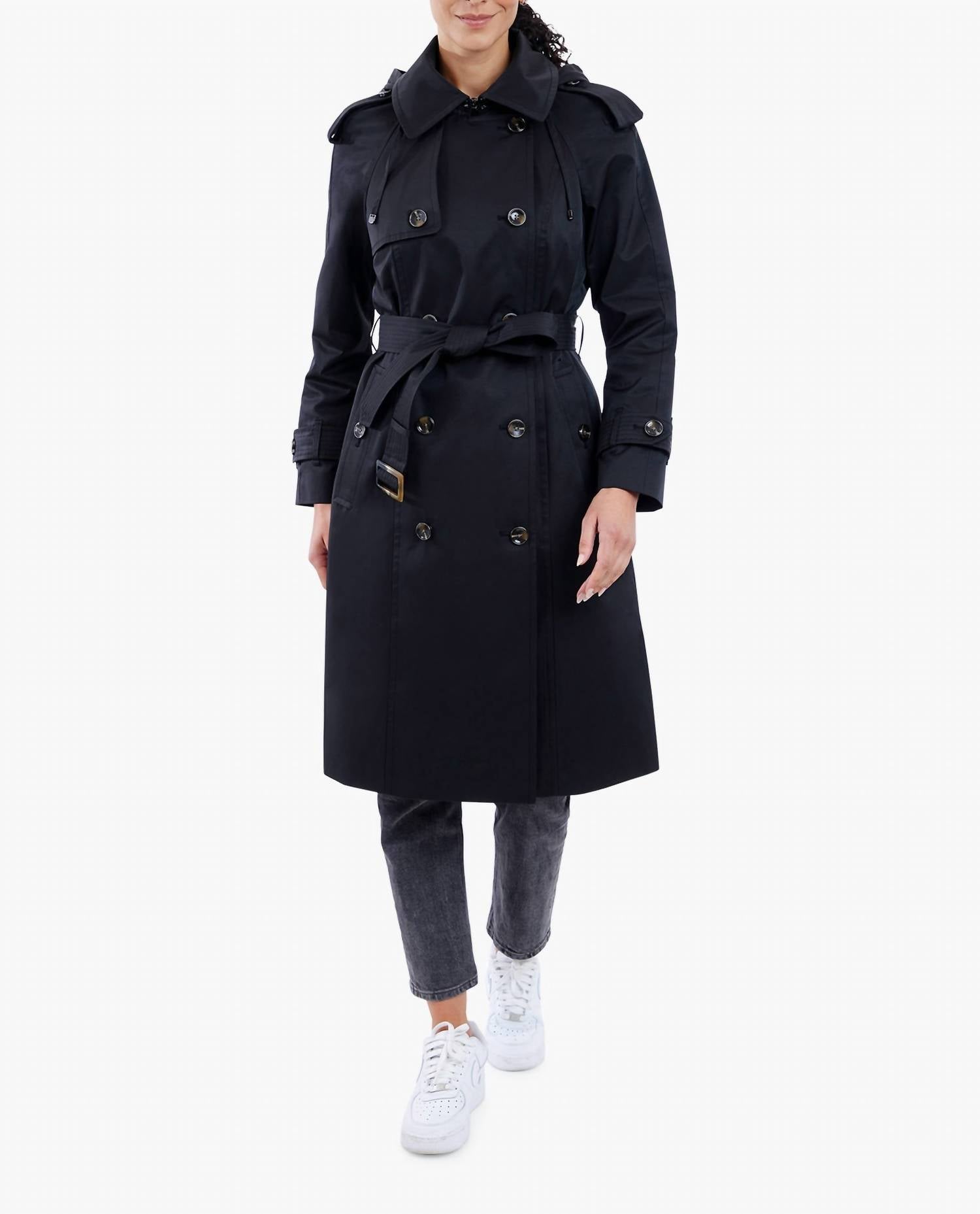 London Fog - Double Breasted Raglan Trench Coat