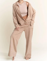 J.Her - Mineralwash Button Down Collar Onesie Jumpsuit