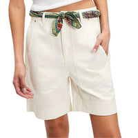 Free People Women's We The Free Milo Carpenter Shorts in clean ivory - women's shorts