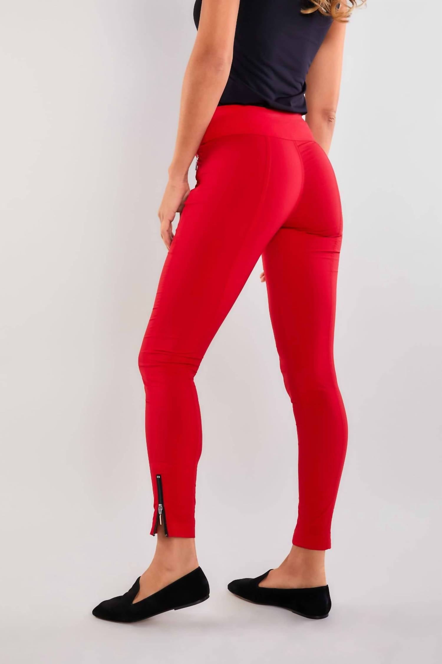 Anatomie Allie Hybrid Pants in atomic red in atomic red - women's pants - alternate view