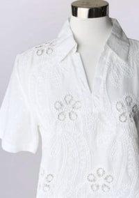 Keren Hart - Women's Crocheted Polo Shirt