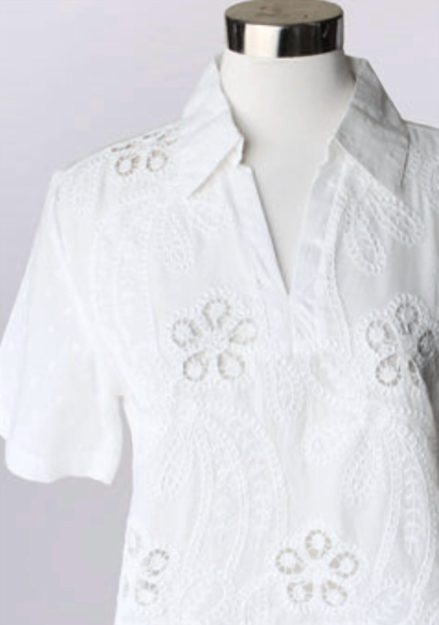 Keren Hart - Women's Crocheted Polo Shirt