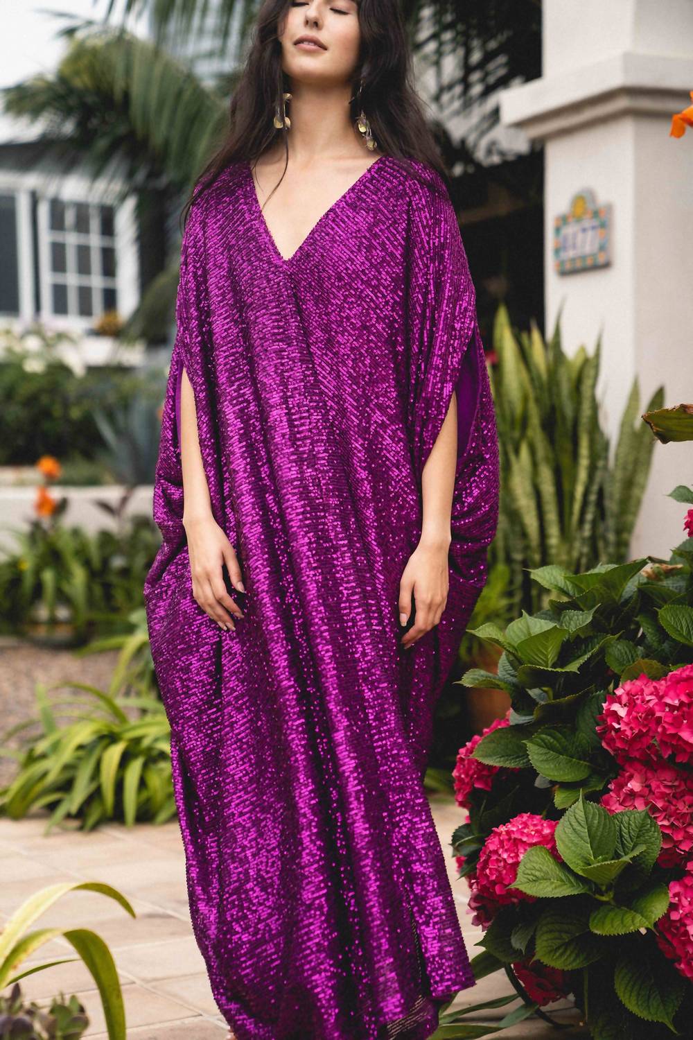 Jennafer Grace - Sequin Caftan Kaftan Dress