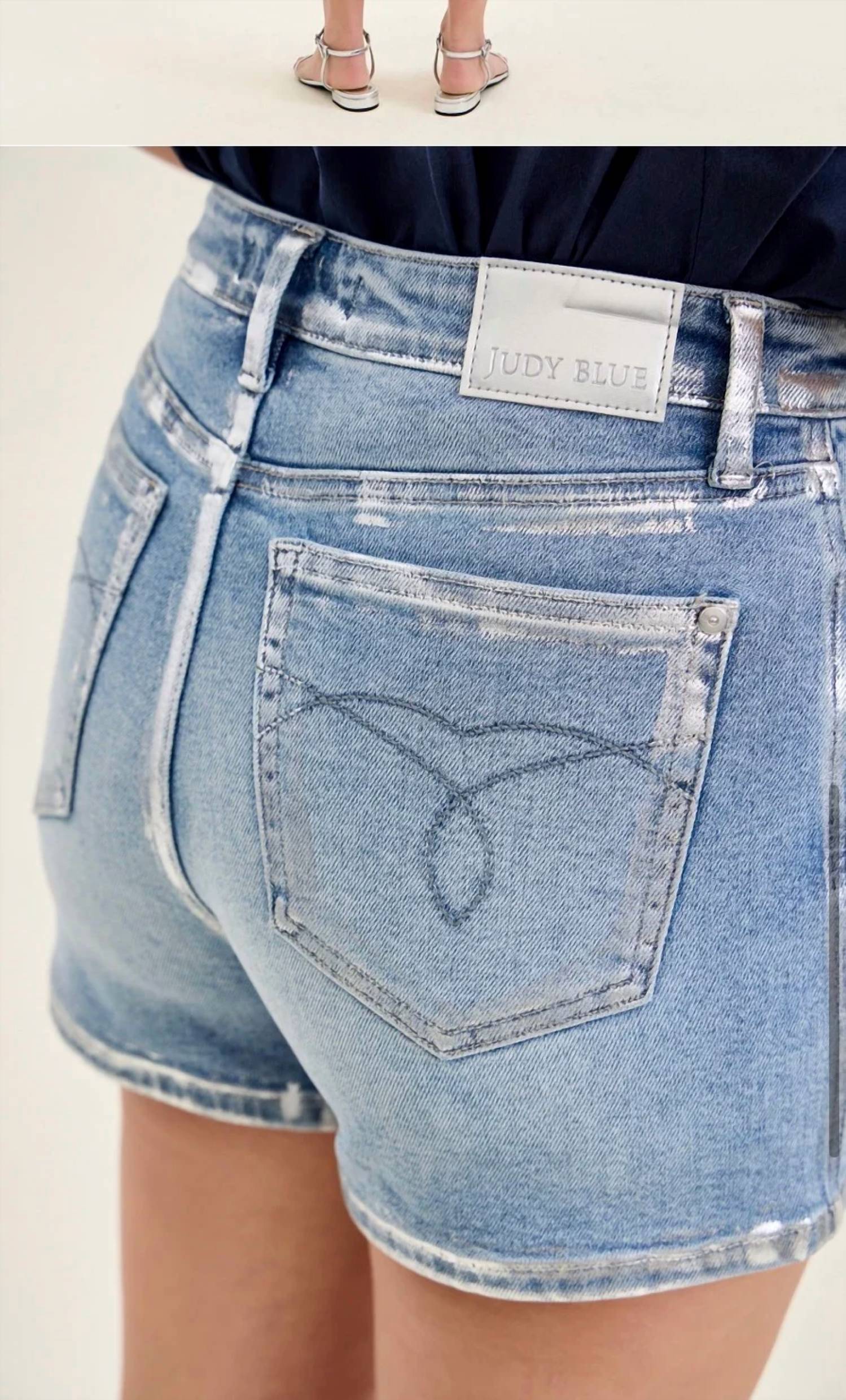 Judy Blue - Foil Slim Shorts