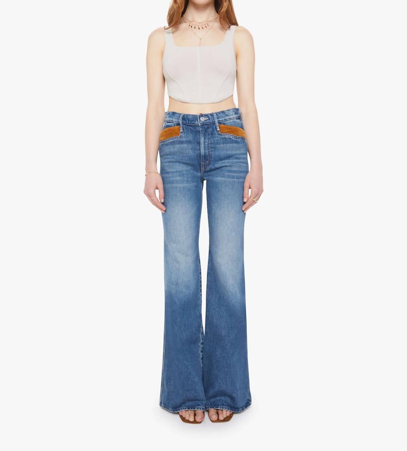 Mother - Pointy Pocket Doozy Heel High Rise Flare Jeans