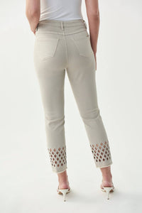Joseph Ribkoff - Larisa Lattice Sparkle Crop Jean