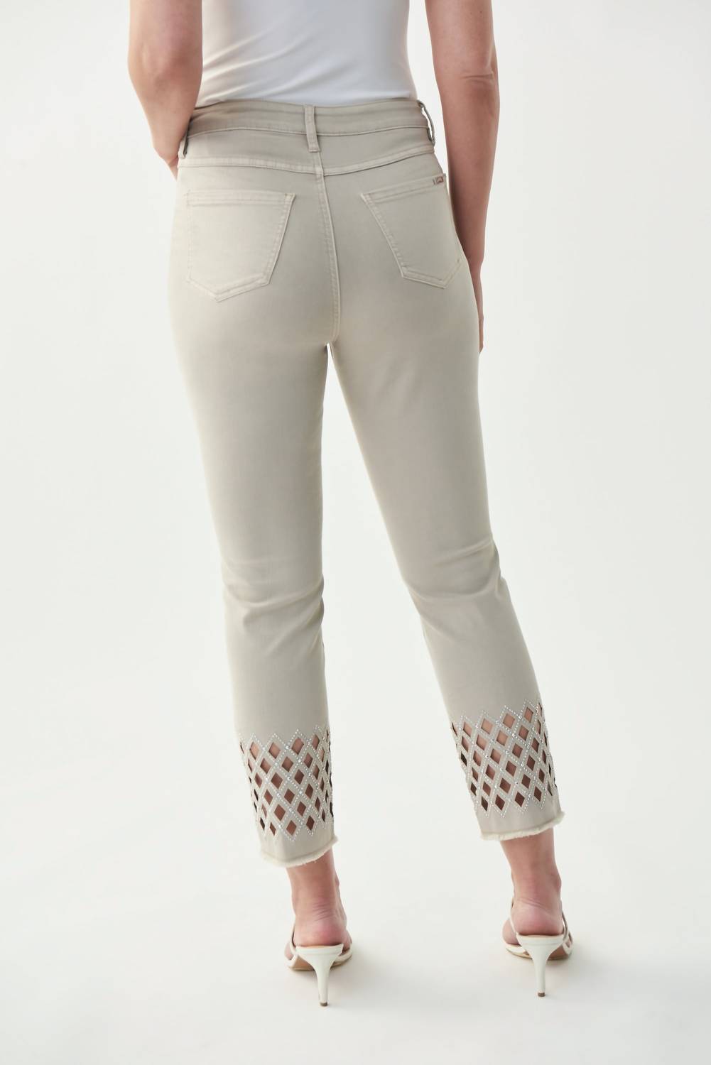 Joseph Ribkoff - Larisa Lattice Sparkle Crop Jean