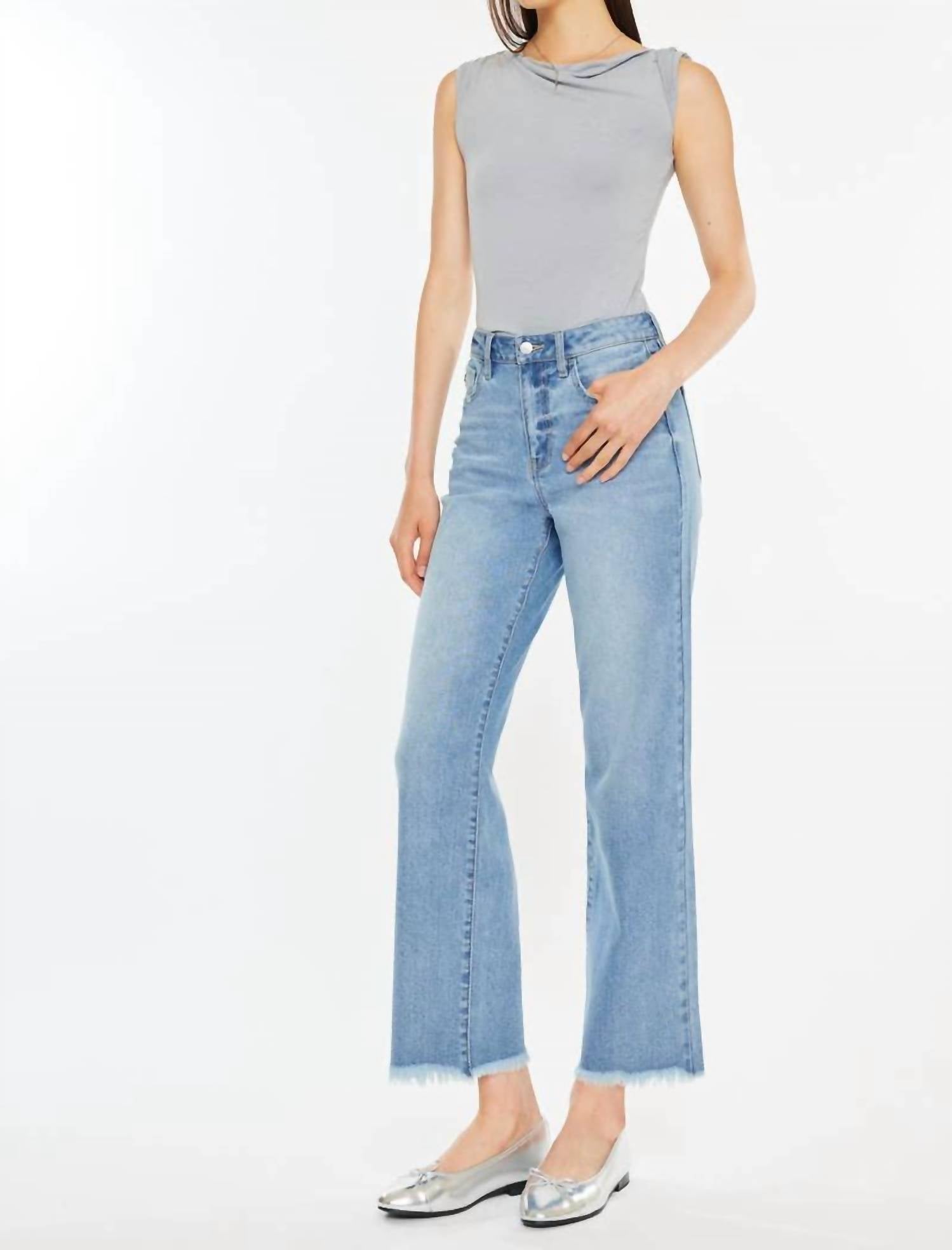 Kancan - High Rise Slim Wide Leg Jeans
