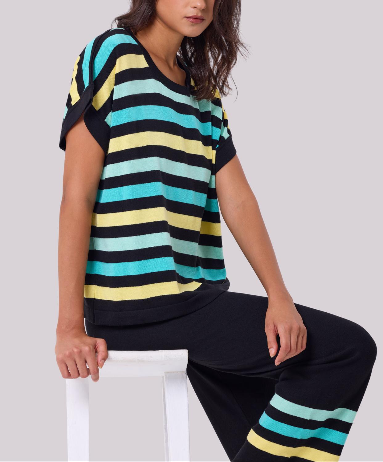 Angel Apparel - Knit Oversized Stripe Top