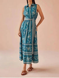 OMIKA Emeline Midi Dress in cecile dragonfly - women's dress