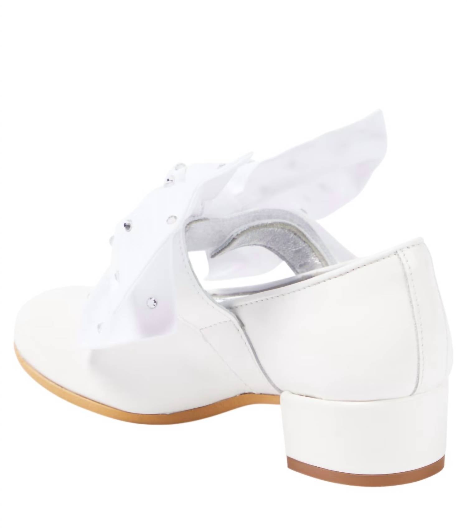 MONNALISA Girls Ballet 35mm Heel Dress Shoes in white - kids' shoe - view 4